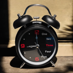 Twin bell alarm clock Black