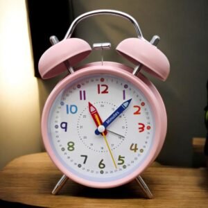 Classic design twin bell alarm clock - Baby Pink