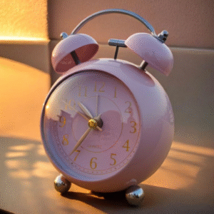 Table Alarm Clock Premium design Baby pink Color