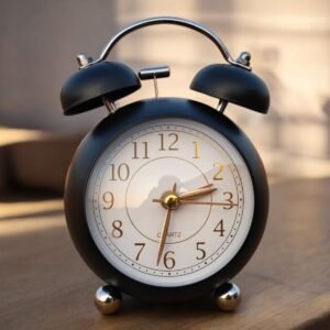 Table Alarm Clock Premium design Black Color