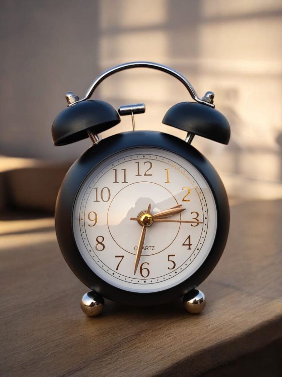 Table Alarm Clock Premium design Black Color