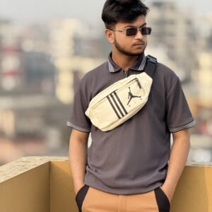 Premium Sporty Chest Bag (C-316) – Off White