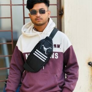 Premium Sporty Chest Bag (C-315) - Black