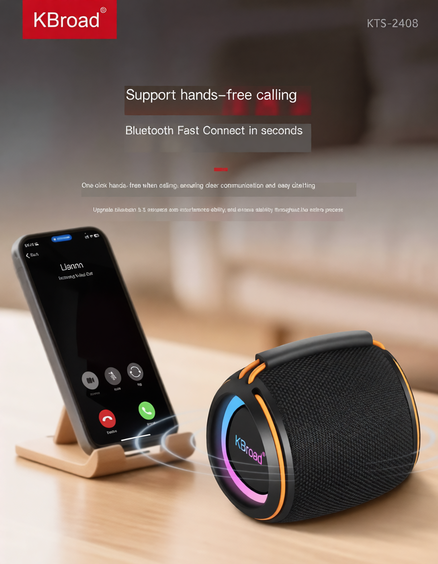 KBoard kts-2408 Compact PowerSound Wireless Speaker - Image 2